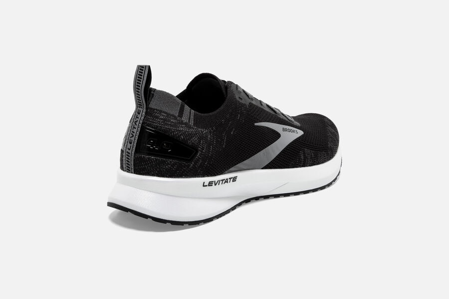 Brooks Levitate 4 Road Running Shoes Womens - Black/White - ERTQJ-9354